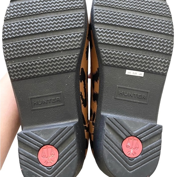 Hunter Original Leopard Print Refined Low Heel Wellies - Picture 16 of 16